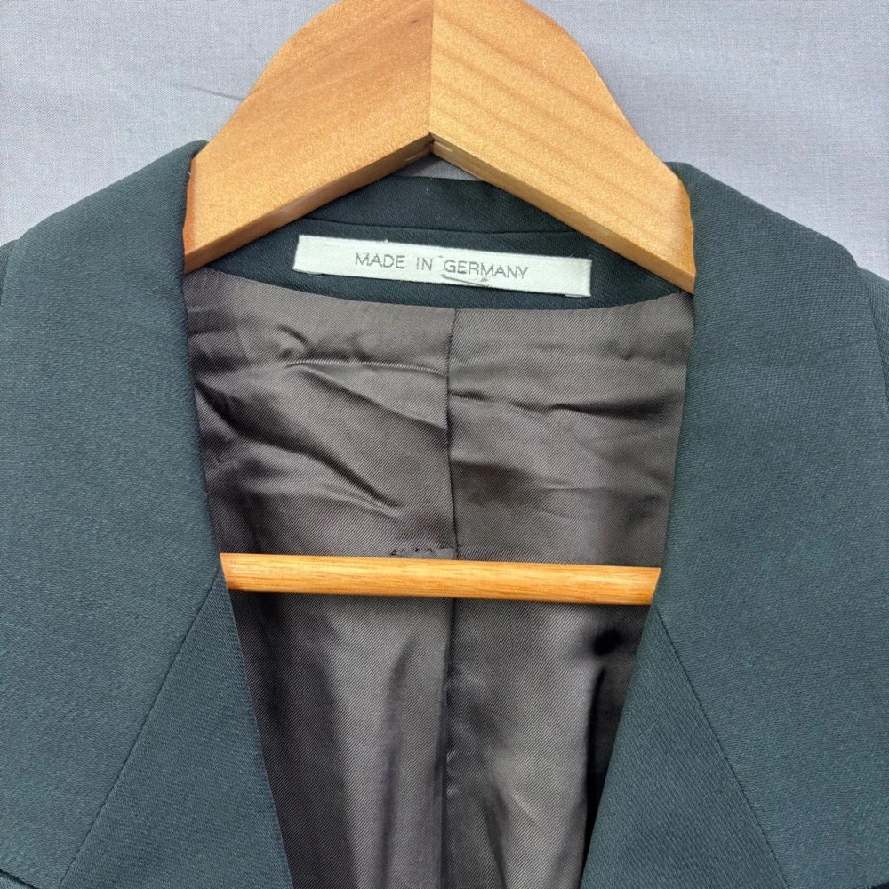 Vintage Kappers New York Double Breasted Blazer Dark Green Wool Made in Germany